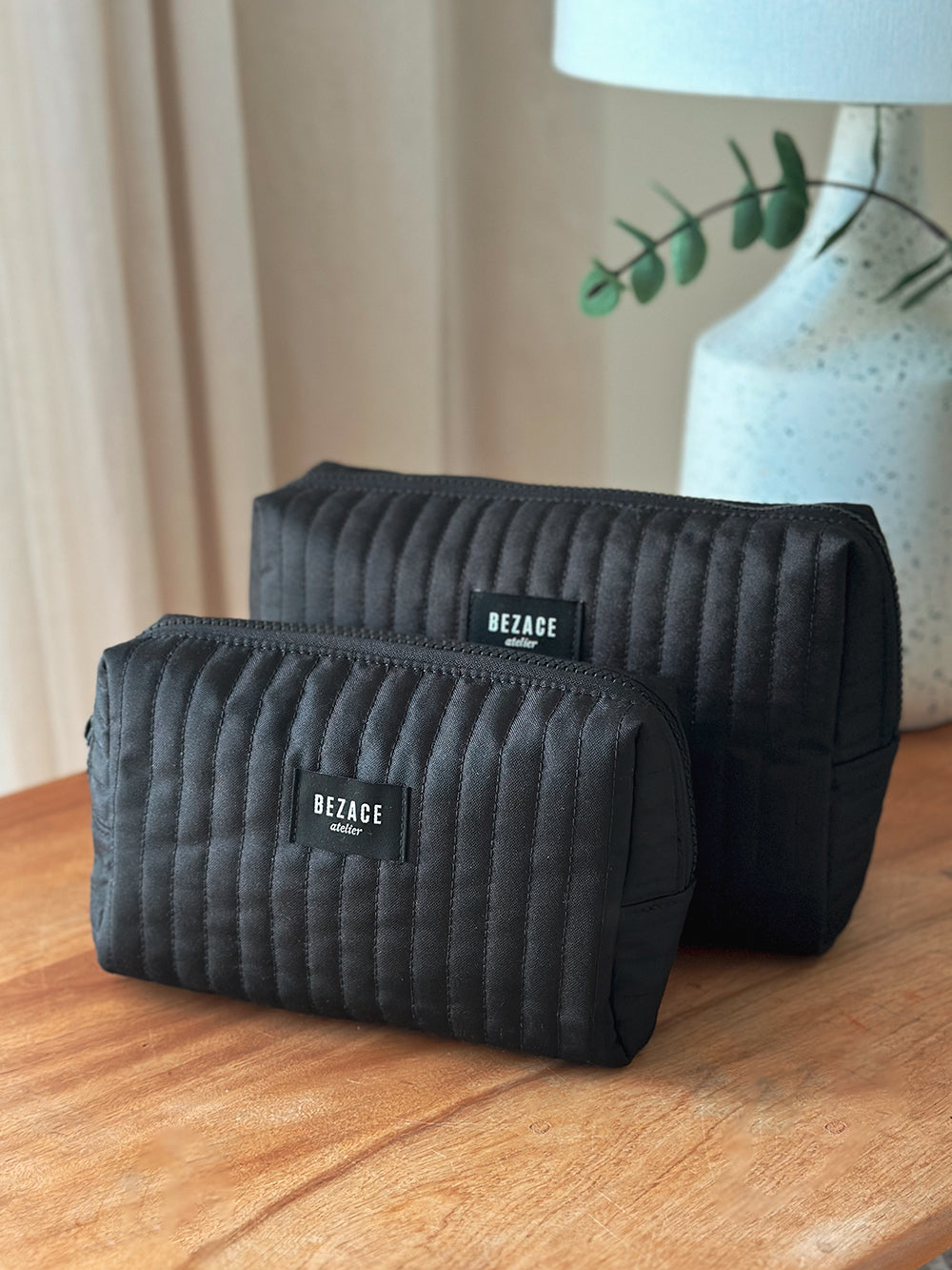 La trousse rectangle (2 formats) - Nylon noir